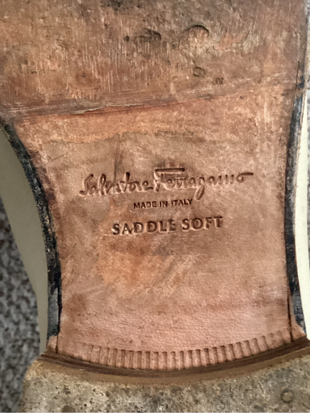 Salvatore Ferragamo Leather Cream Loafers, Size 6.5 - Picture 12 of 12